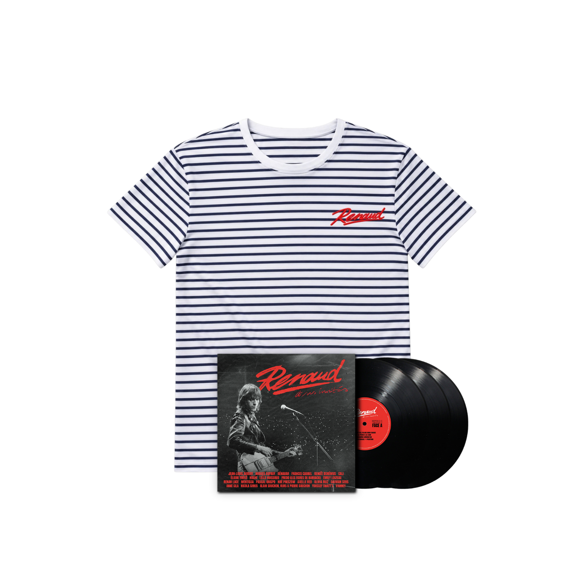 Pack Album au choix "Renaud et ses invités" + Marinière Manche Courte