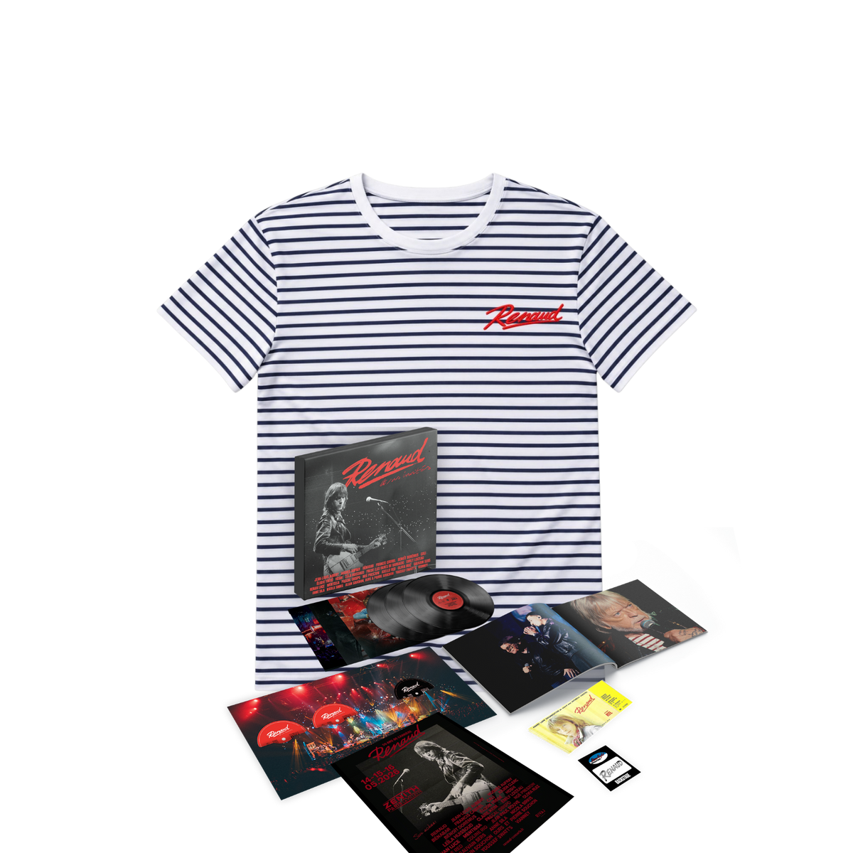 Pack Album au choix "Renaud et ses invités" + Marinière Manche Courte